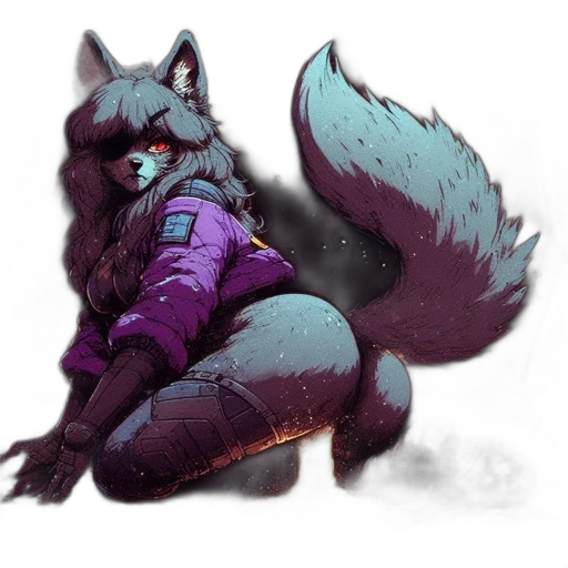 jacket, creature, staff, animal transparent PNG cut-out