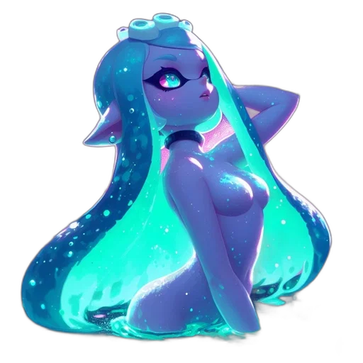 dress, creature, staff, crown transparent PNG cut-out