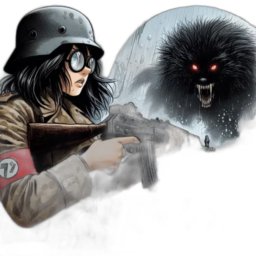 comic book art, concept art, fantasy art, watercolor transparent PNG cut-out