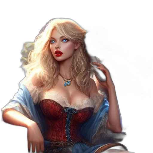 dress, fantasy art, comic book art, concept art transparent PNG cut-out