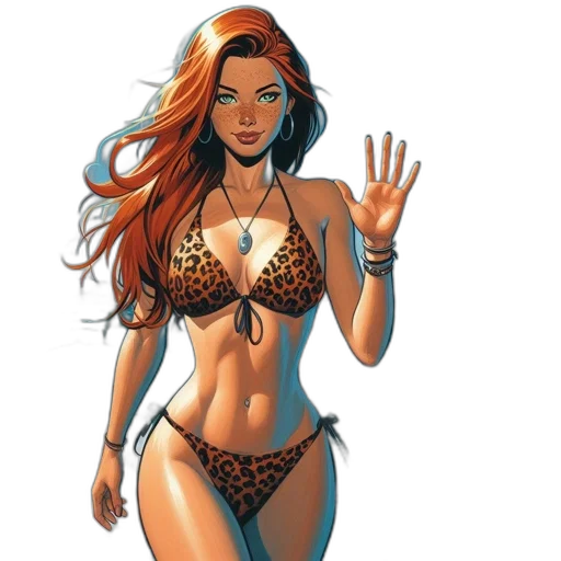 comic book art, concept art, fantasy art, cartoon transparent PNG cut-out
