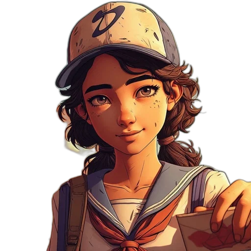 face, hat, staff, anime transparent PNG cut-out