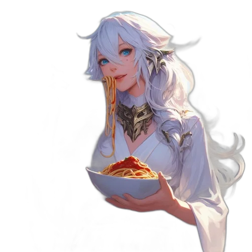 food, dragon, dress, staff transparent PNG cut-out