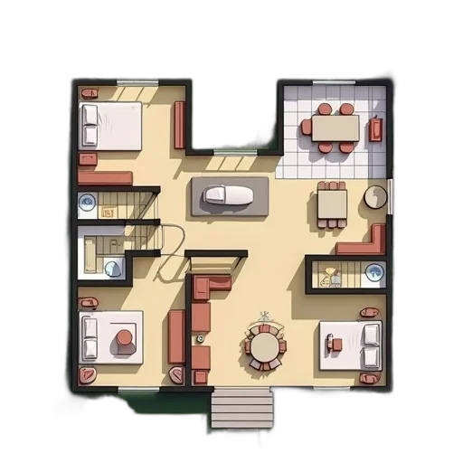 building, 3d render, concept art, photorealistic transparent PNG cut-out