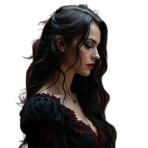 dress, jewelry, crown, hair transparent PNG cut-out