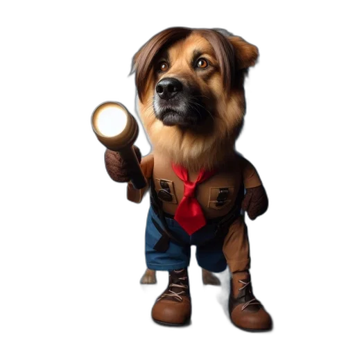staff, jacket, animal, concept art transparent PNG cut-out