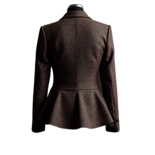 jacket, dress, earth tones, tweed transparent PNG cut-out