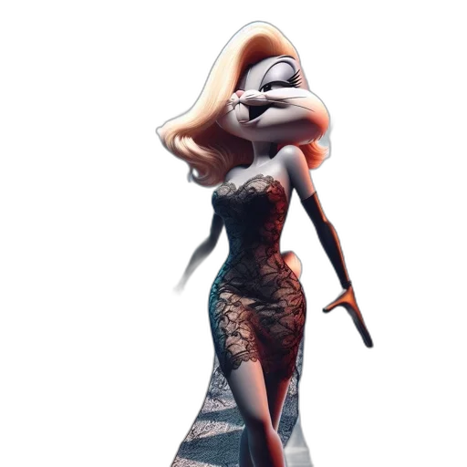 dress, hat, creature, staff transparent PNG cut-out