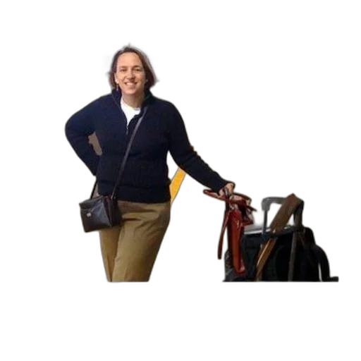 staff, jacket, woman, black transparent PNG cut-out