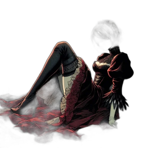 dress, concept art, fantasy art, comic book art transparent PNG cut-out