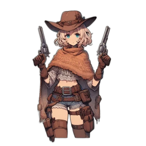 weapon, staff, hat, jacket transparent PNG cut-out