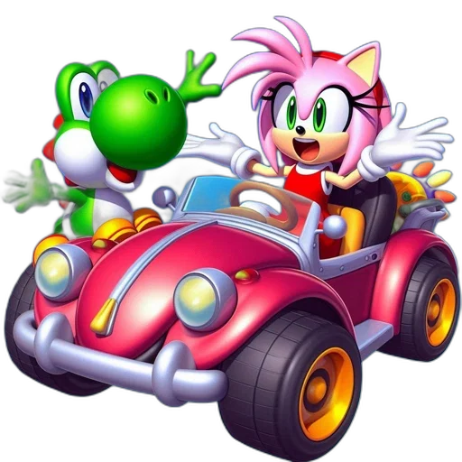car, concept art, 3d render, pixel art transparent PNG cut-out