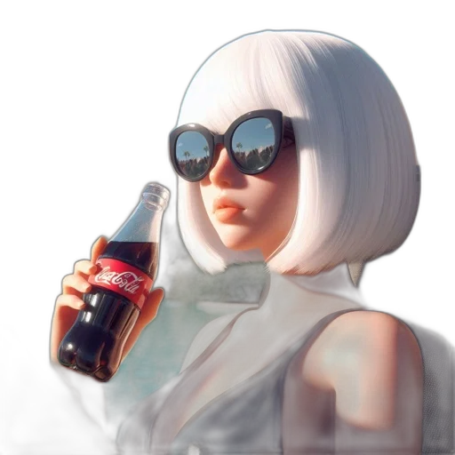 bottle, robot, jacket, face transparent PNG cut-out