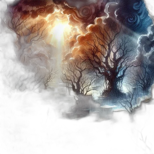 tree, dragon, hair, fantasy art transparent PNG cut-out