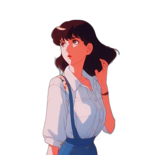 dress, jacket, face, hair transparent PNG cut-out