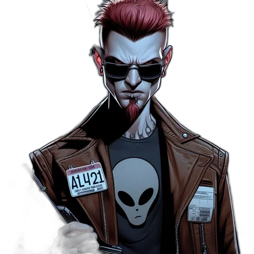 jacket, comic book art, concept art, cartoon transparent PNG cut-out
