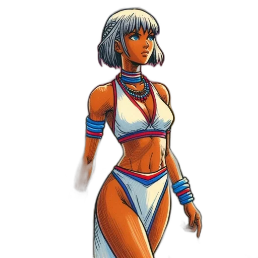 dress, concept art, comic book art, fantasy art transparent PNG cut-out