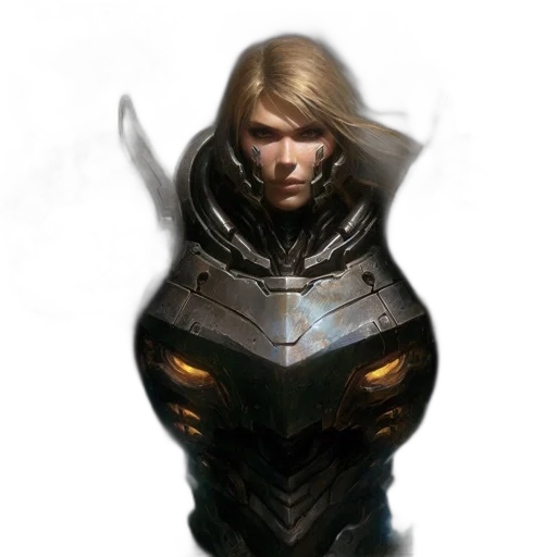 robot, face, weapon, sword transparent PNG cut-out