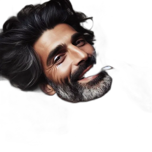 face, hair, mask, staff transparent PNG cut-out