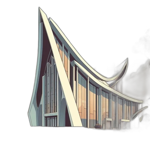 building, concept art, 3d render, photorealistic transparent PNG cut-out