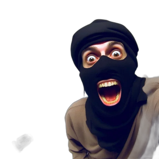 mask, face, creature, weapon transparent PNG cut-out