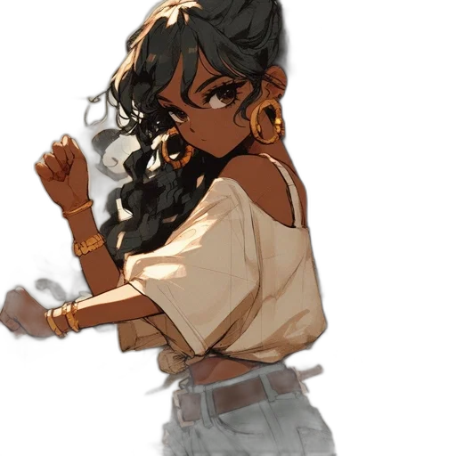 dress, staff, face, weapon transparent PNG cut-out