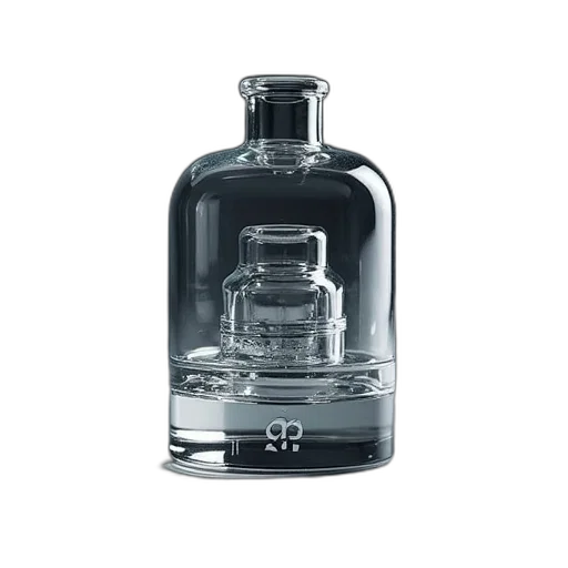 bottle, photorealistic, 3d render, atom transparent PNG cut-out