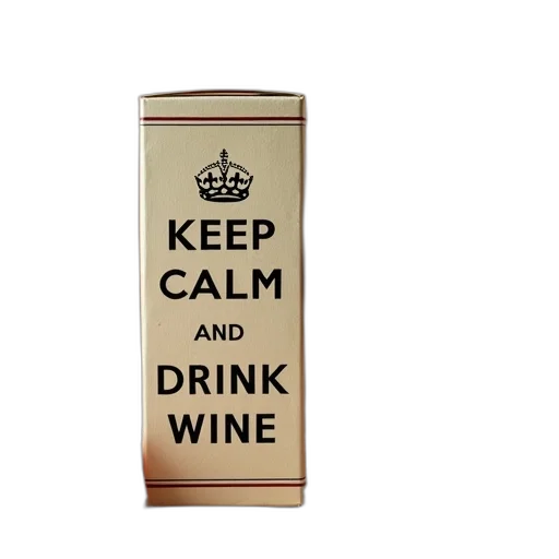keep, calm, drink, boxed transparent PNG cut-out