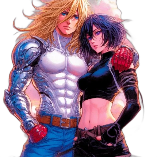 comic book art, concept art, fantasy art, cyberpunk transparent PNG cut-out