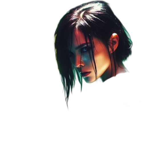 face, mask, hair, creature transparent PNG cut-out