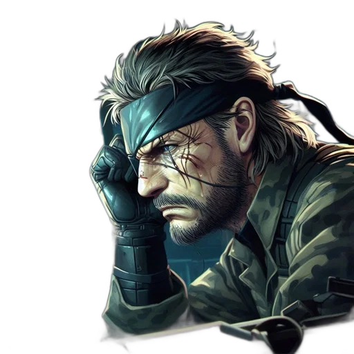 jacket, face, concept art, comic book art transparent PNG cut-out