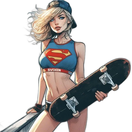 comic book art, concept art, cartoon, fantasy art transparent PNG cut-out