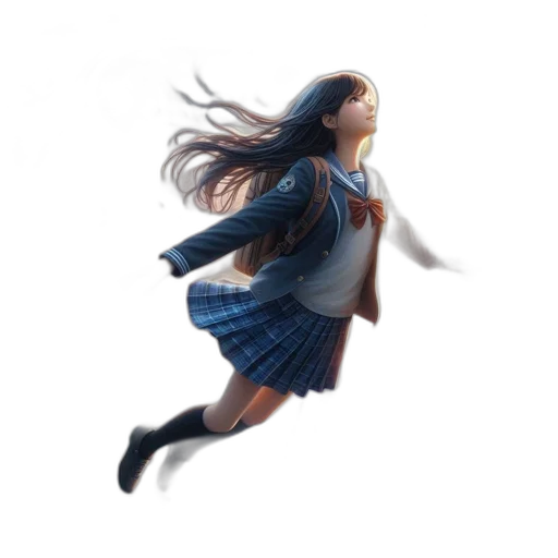 dress, hair, creature, jacket transparent PNG cut-out