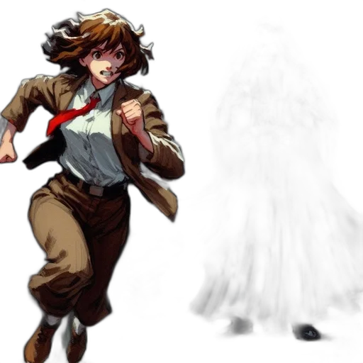 dress, staff, creature, concept art transparent PNG cut-out