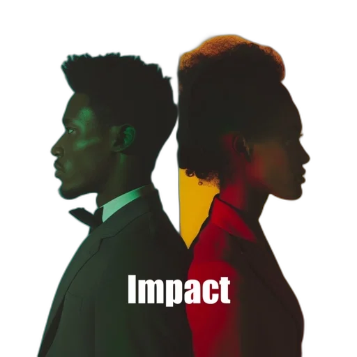 two, figures, stand, back-to-back transparent PNG cut-out
