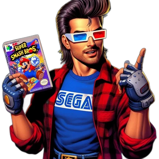comic book art, pixel art, cartoon, vaporwave transparent PNG cut-out