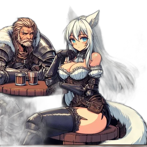 fantasy art, concept art, pixel art, anime transparent PNG cut-out