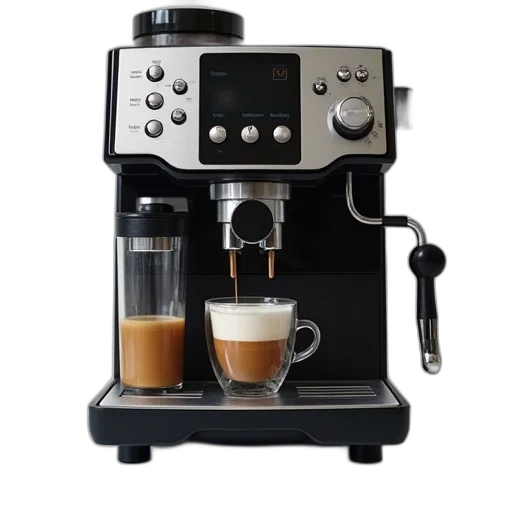staff, robot, modern, espresso transparent PNG cut-out