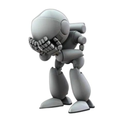 robot, staff, weapon, creature transparent PNG cut-out