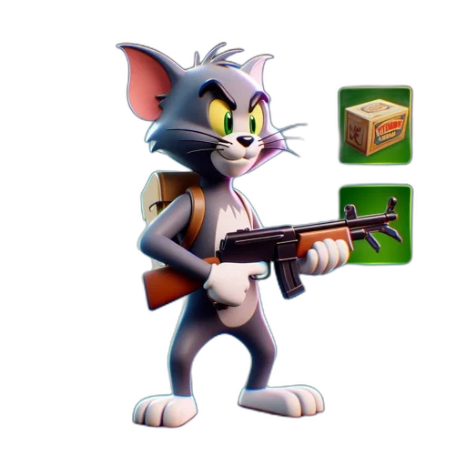 weapon, animal, jacket, 3d render transparent PNG cut-out