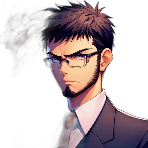 staff, face, anime, cartoon transparent PNG cut-out