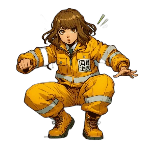 staff, jacket, robot, concept art transparent PNG cut-out