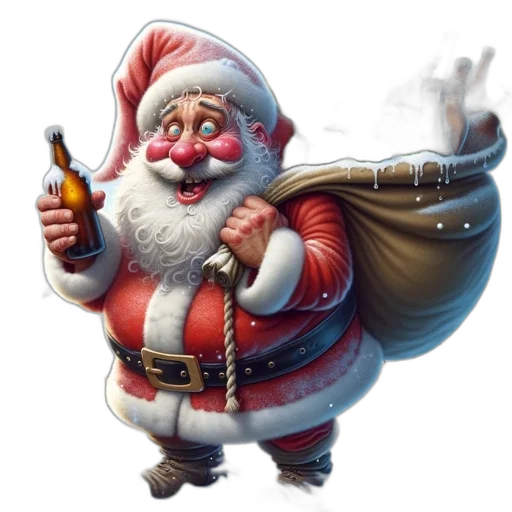 concept art, photorealistic, santa, claus transparent PNG cut-out