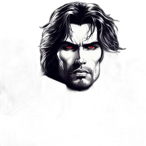 face, comic book art, fantasy art, concept art transparent PNG cut-out