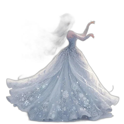 dress, concept art, fantasy art, watercolor transparent PNG cut-out