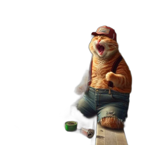 bottle, animal, staff, hat transparent PNG cut-out