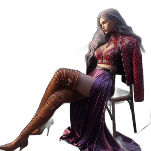 dress, concept art, fantasy art, 3d render transparent PNG cut-out