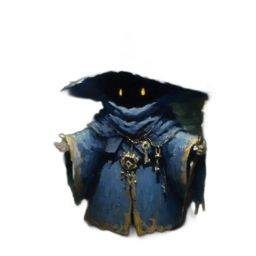 mask, jacket, staff, hat transparent PNG cut-out
