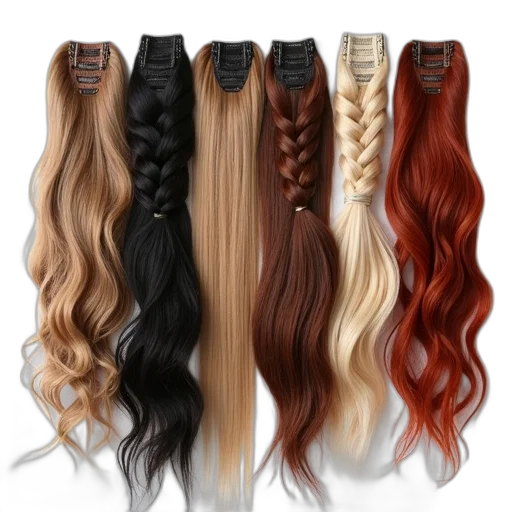 hair, dark, earth tones, colorful transparent PNG cut-out