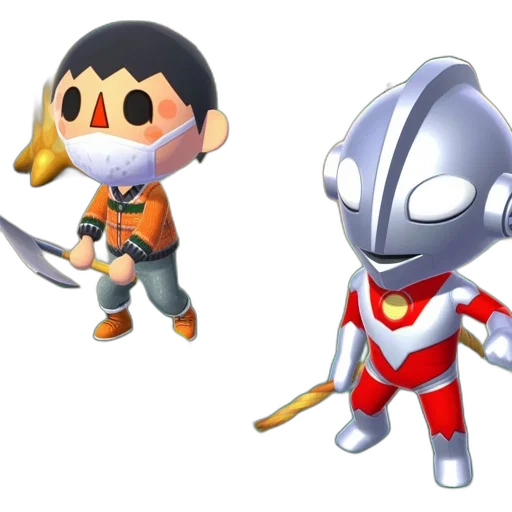 3d render, concept art, two, animated transparent PNG cut-out